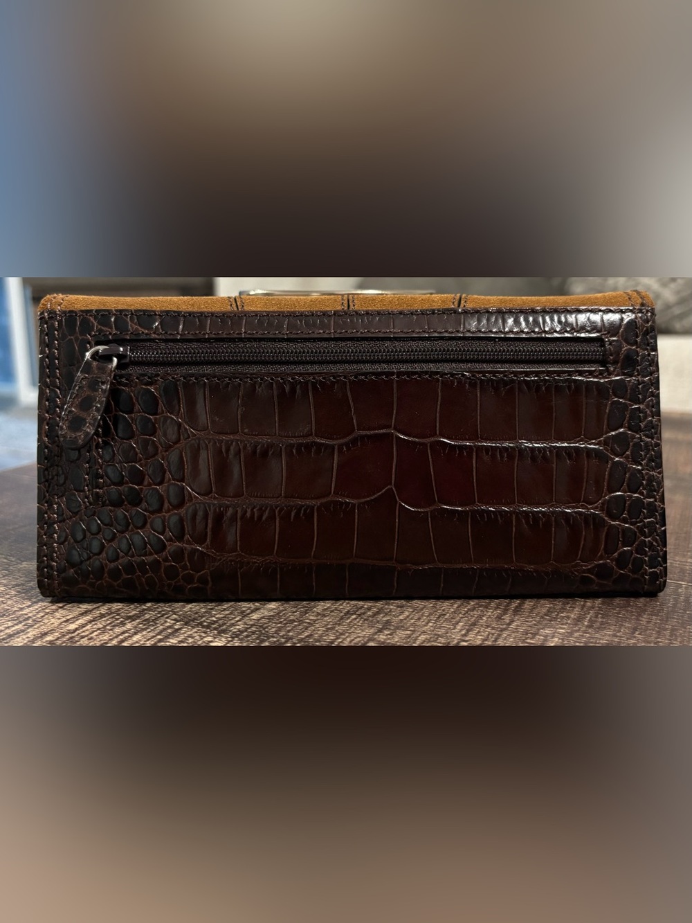 Brighton Savannah Croc-Embossed Wallet - Picture 2 of 11